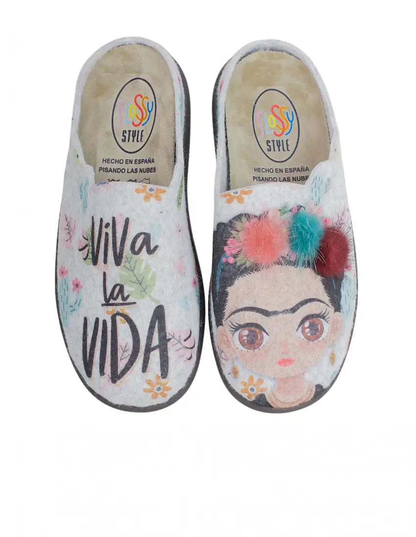 Zapatillas Casa Frida Khalo Fieltro