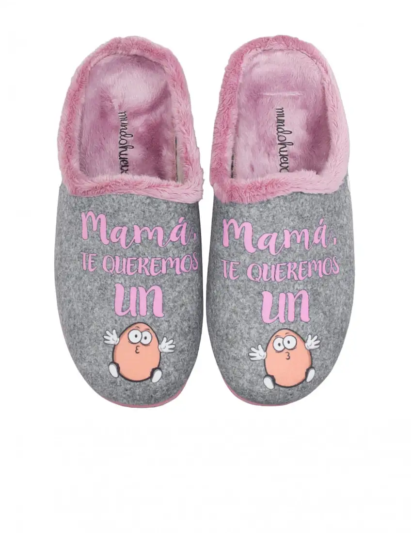 Zapatillas Casa Mamá Te Queremos Un Huevo