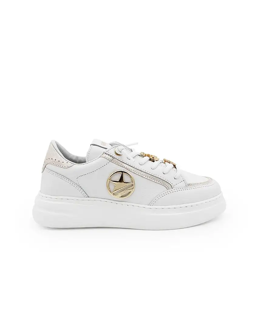 Zapatillas Cetti Mujer C-1401 Blanco Detalles Dorados