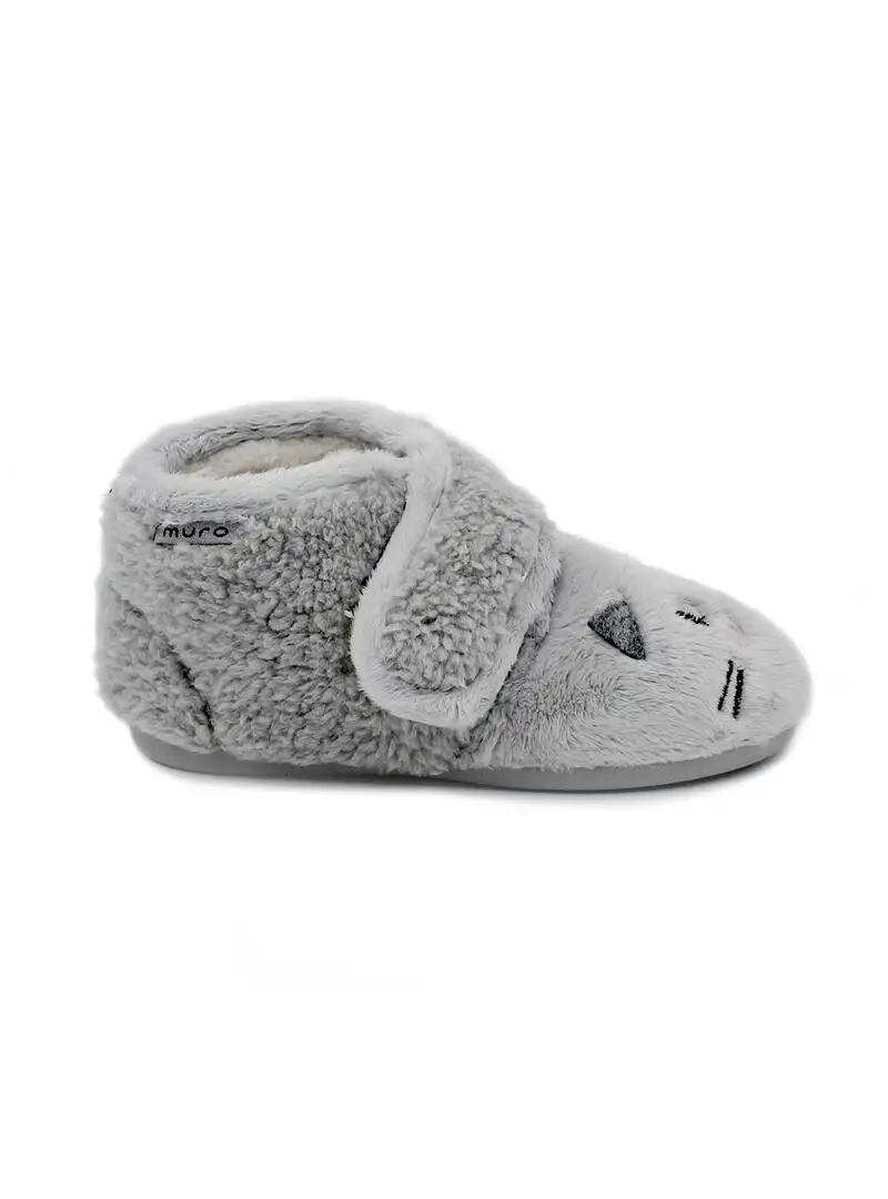 Zapatillas de casa MURO Montblanc Everes 1809 Gris Niño.