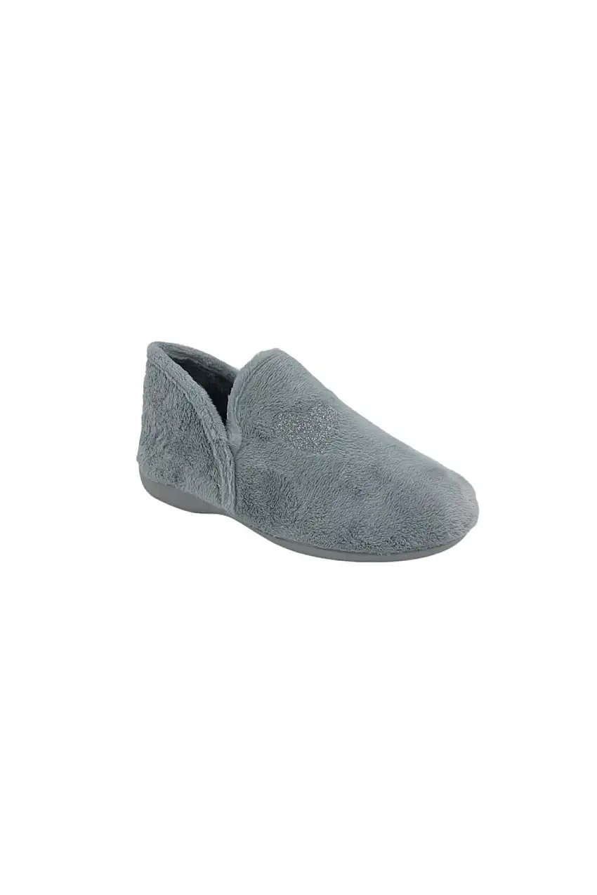 Zapatillas otoño invierno Natalia Abotinado suave gris 4600
