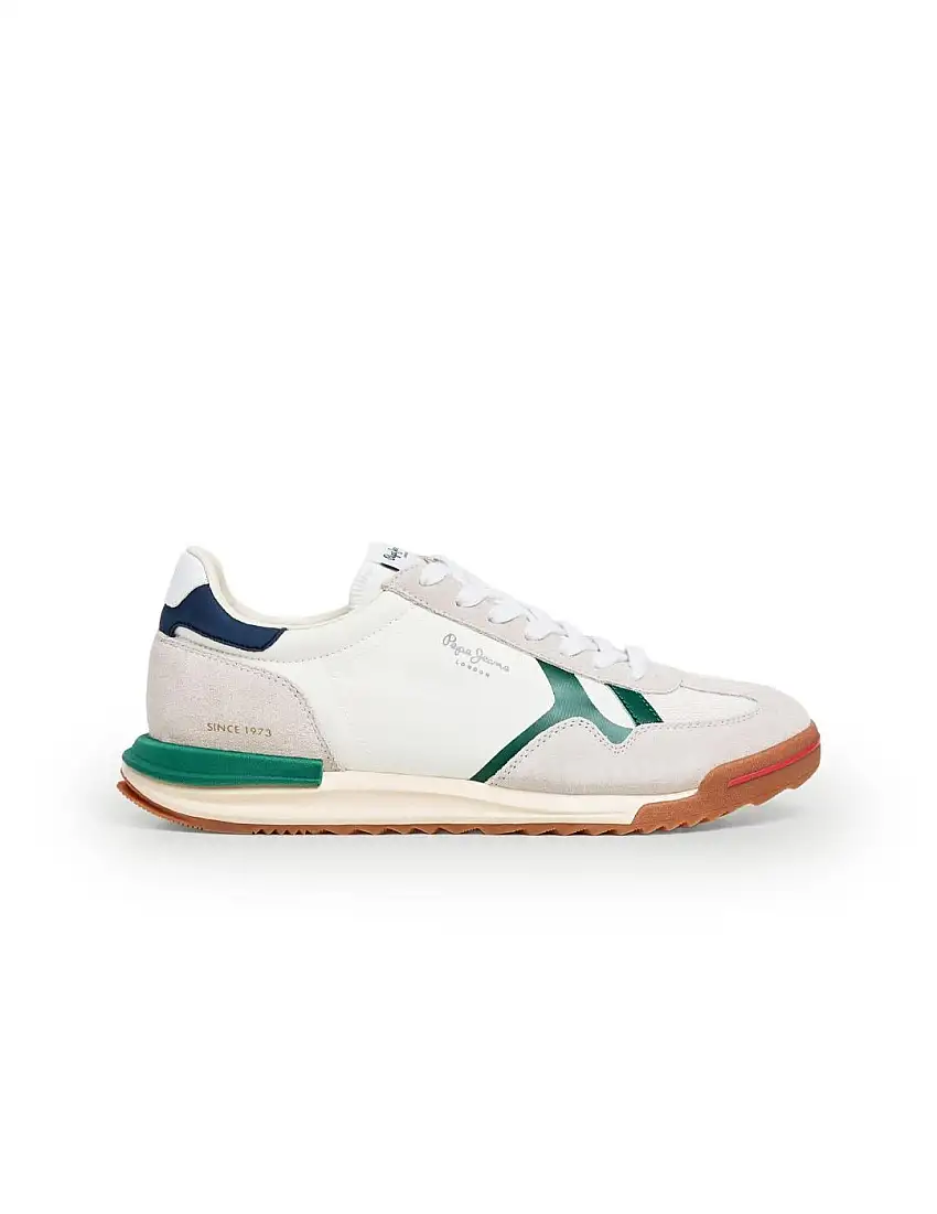 Zapatillas Pepe Jeans Marvin PMS600025 hombre Blanco/Verde