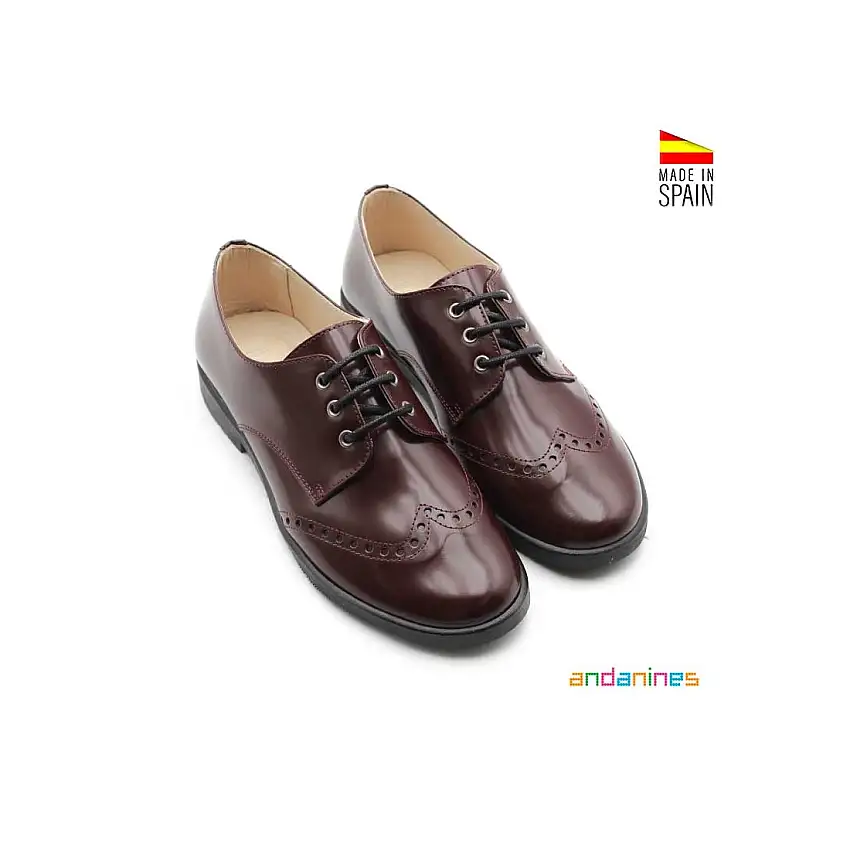 Zapato blucher ingles burdeos florentic