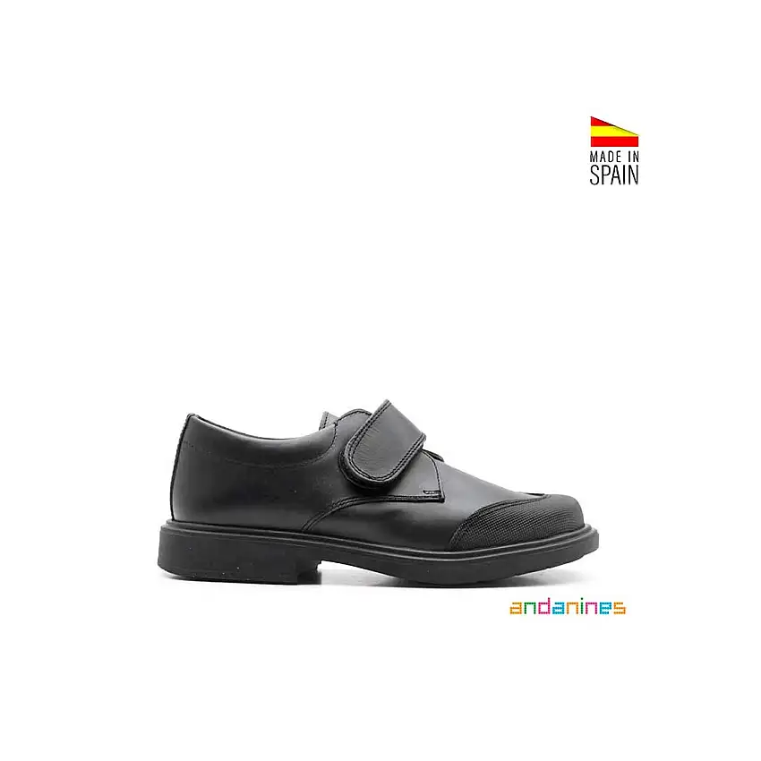 Zapato colegio negro con velcro
