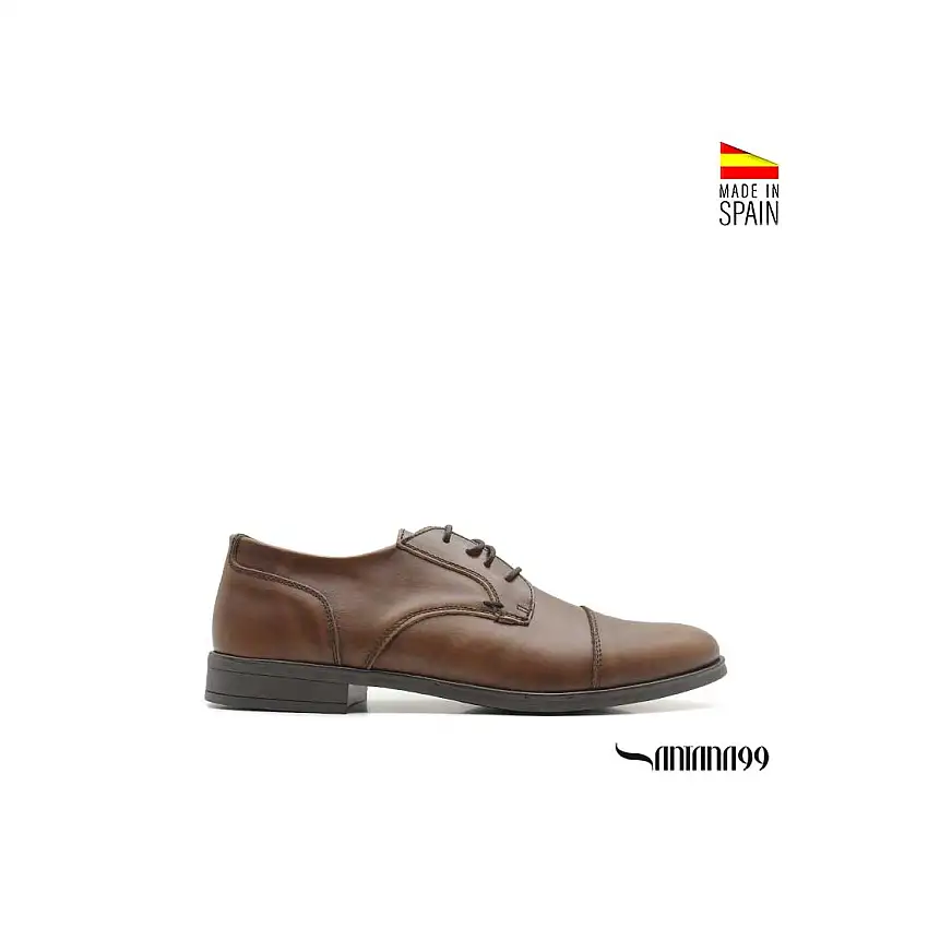 Zapato de vestir marrón de piel