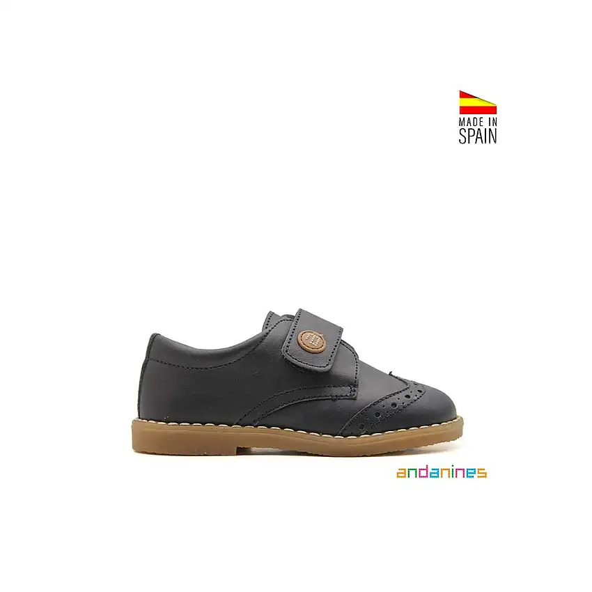 Zapato marino estilo blucher con velcro