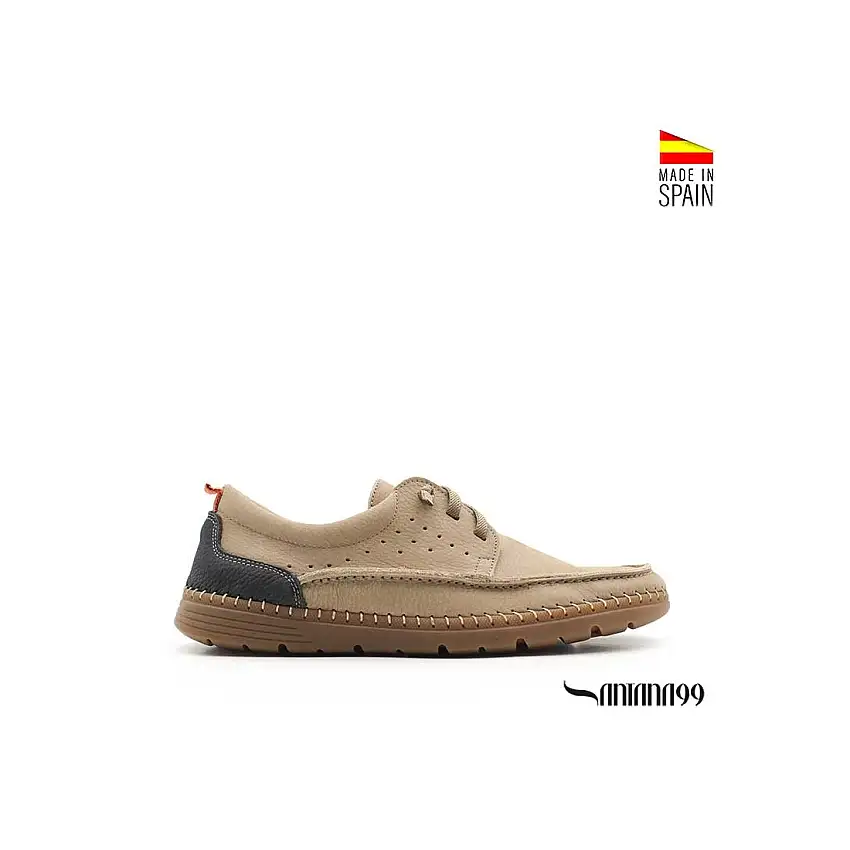 Zapato náutico casual taupe nobuck