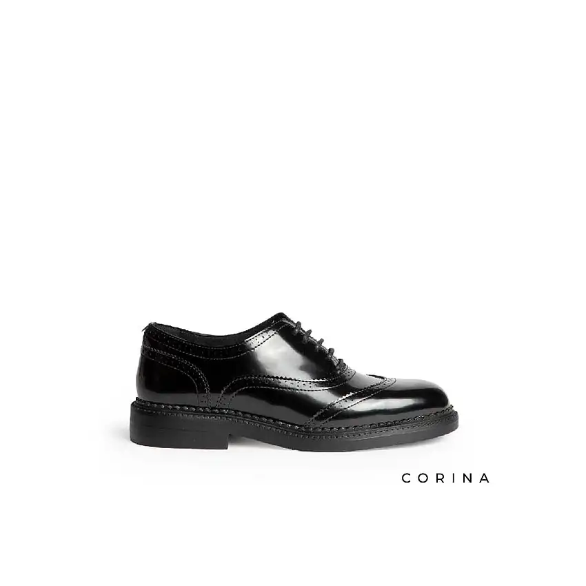 Zapato oxford brogue negro