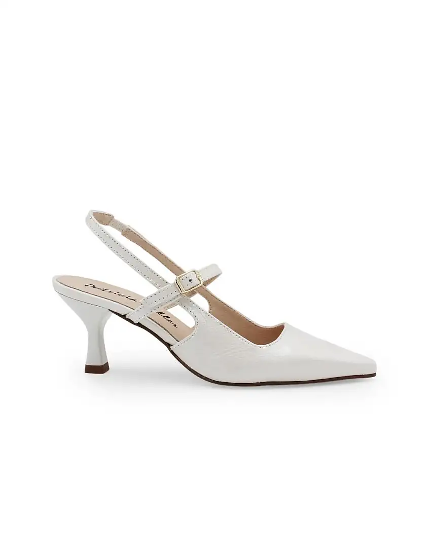 Zapato Salón Destalonado Patricia Miller 7080 Charol Piedra