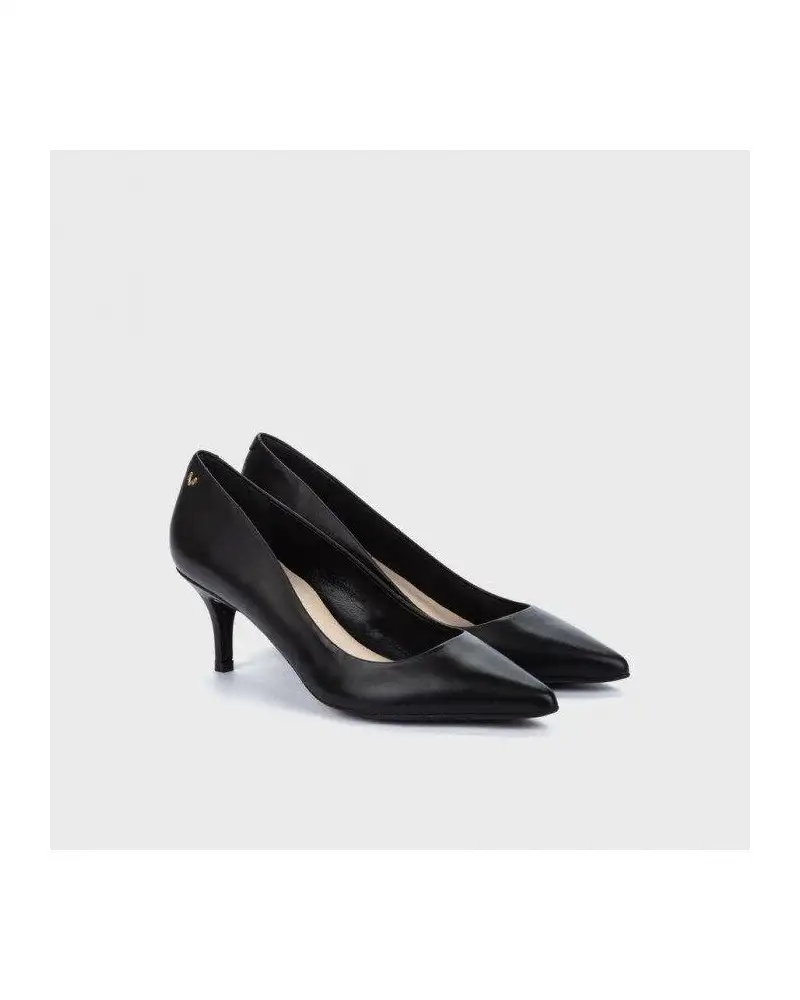 ZAPATO SALON PIEL TACON BAJO FONTAINE BLACK