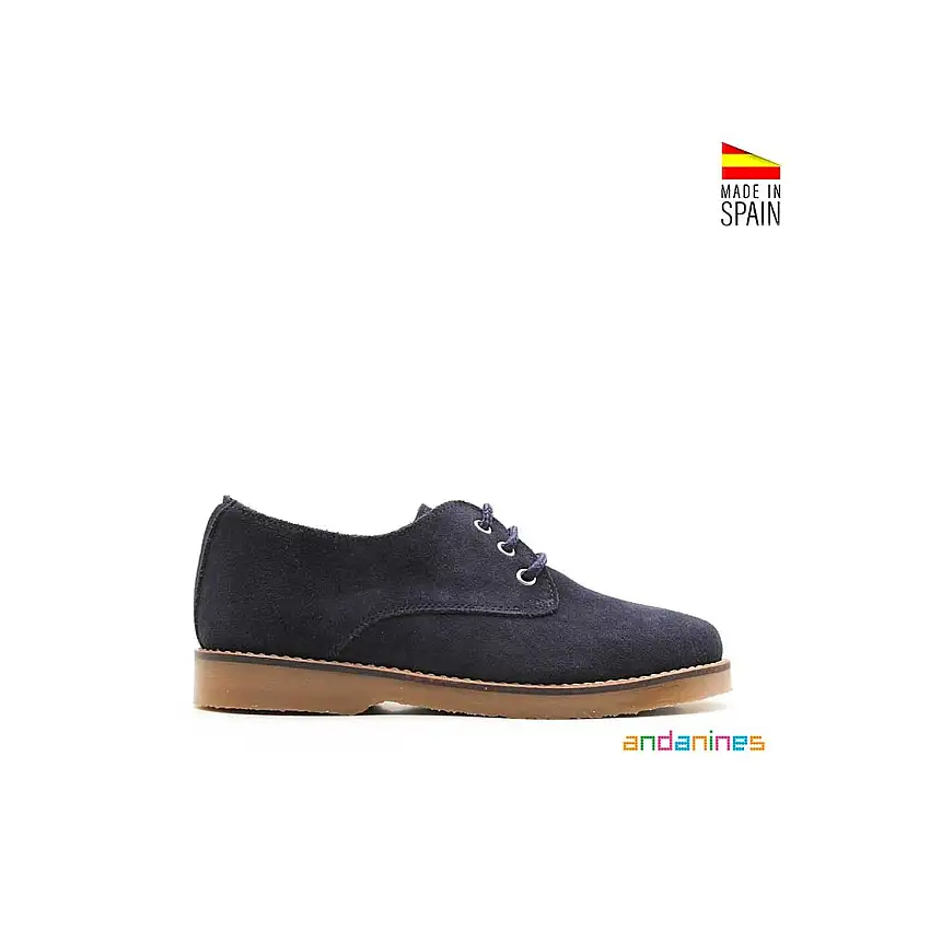 Zapato serraje marino cordones