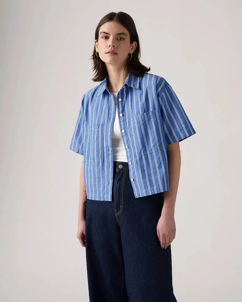 Camisa LEVI'S® Harlie Crop Double Dutch Stripe Nautical Blue