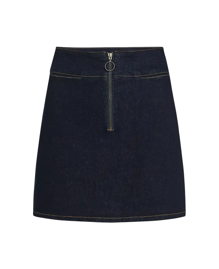 Falda KING LOUIE Olivia Zip Walker Denim Indigo Blue