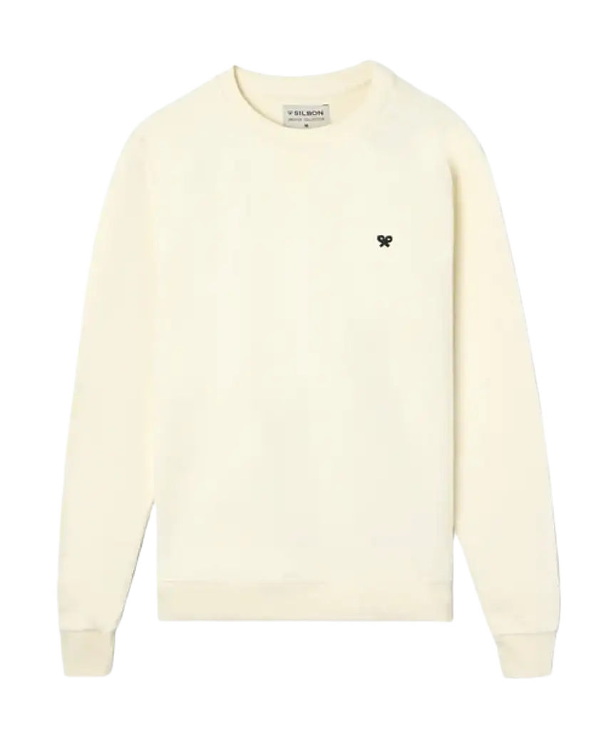 Sudadera SILBON Minilogo Crema