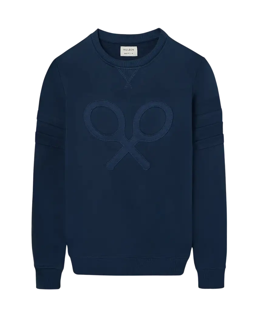 Sudadera SILBON Raqueta Relieve Marino