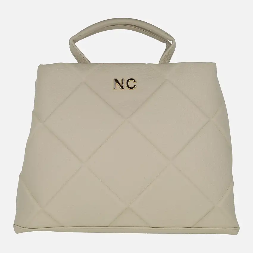 Bolsos multi posición beige con diseño acolchado de rombos