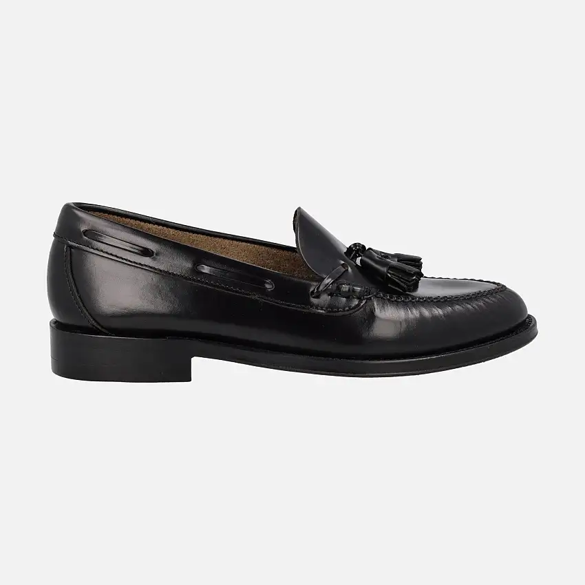 Mocasines para hombre en piel antik con borlas