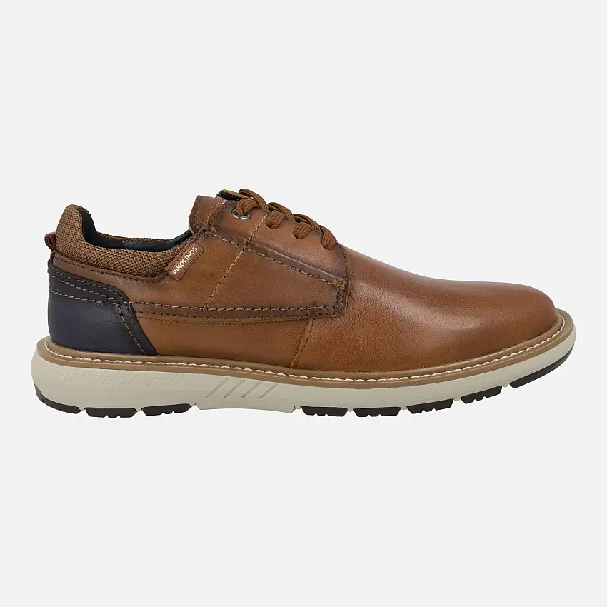 Zapatos marrones de piel con cordones y suela Extra light Bilbao