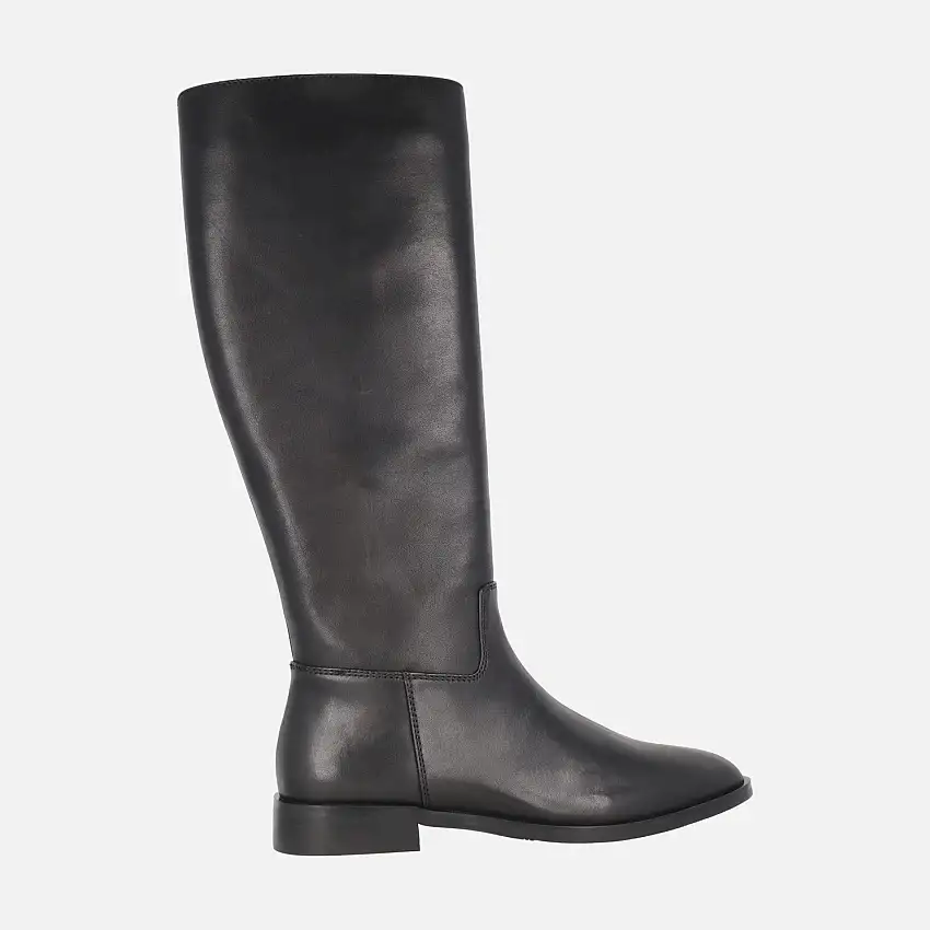 Botas planas de caña alta con cremallera