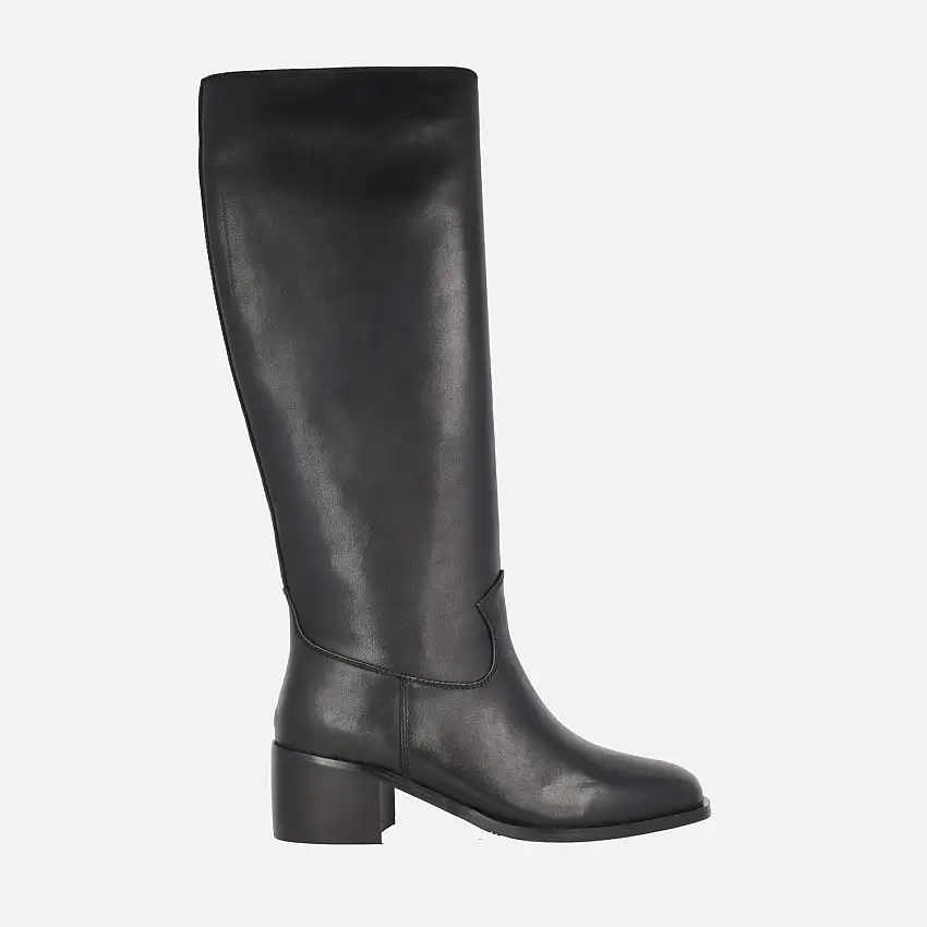 Botas altas North de piel sin cremallera y con tacón medio