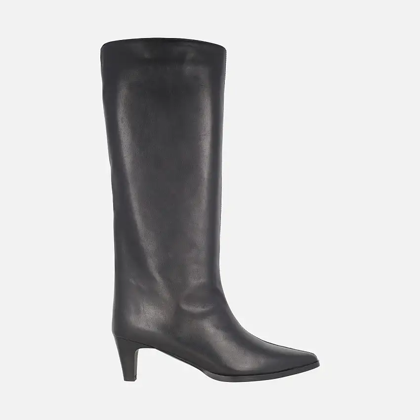 Botas altas de piel Wilma con tacones kitten