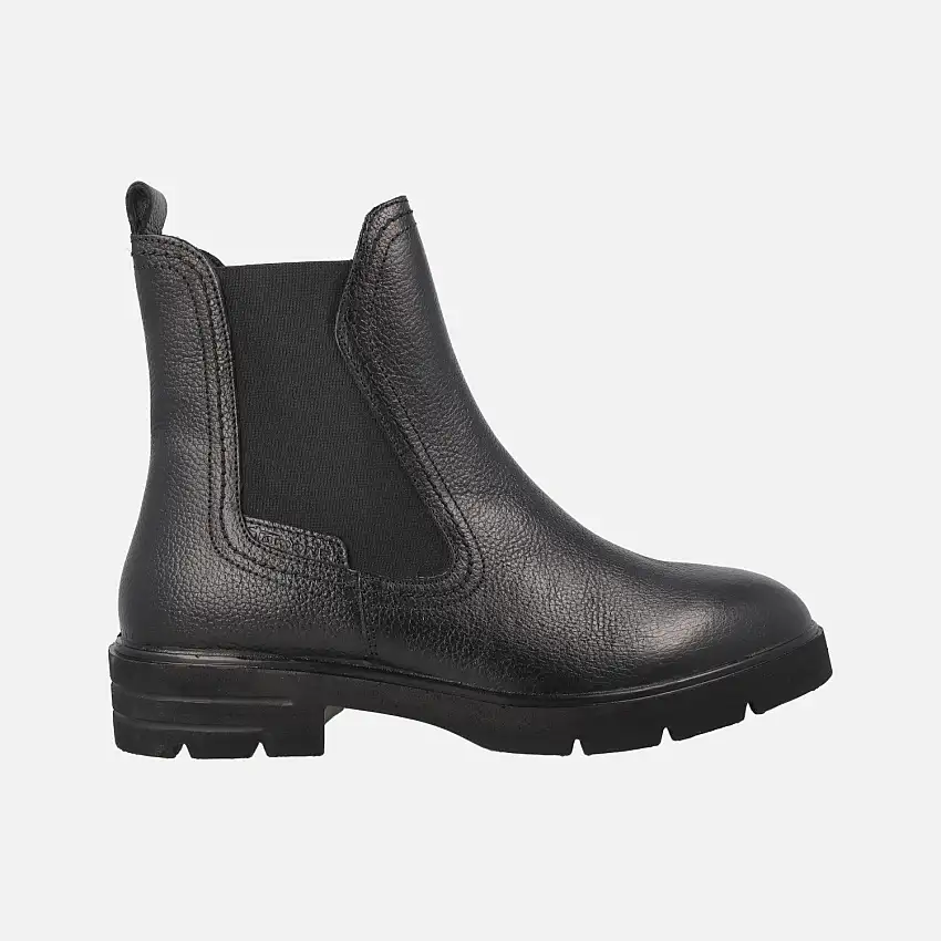 Botines negros de piel inspiración chelsea