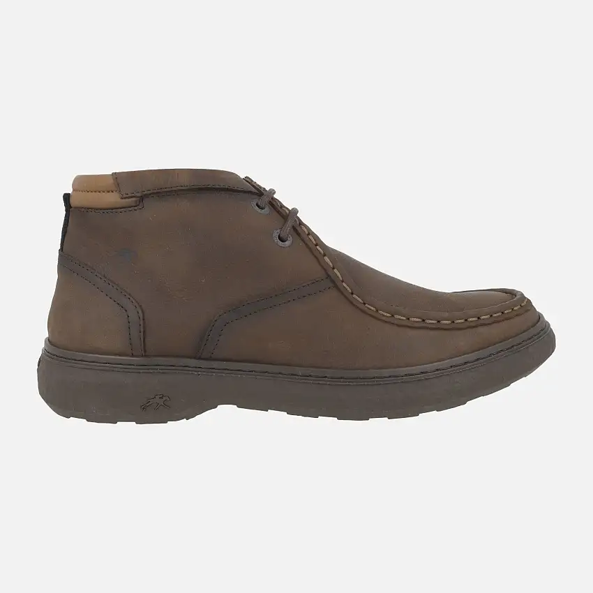 Botines marrones Ragnar en piel engrasada con cierre de cordones