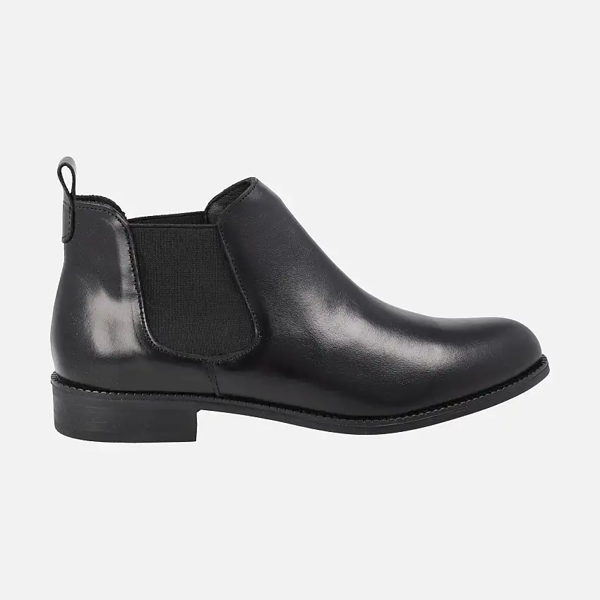 Botines Chelsea para mujer en piel negra de Funchal