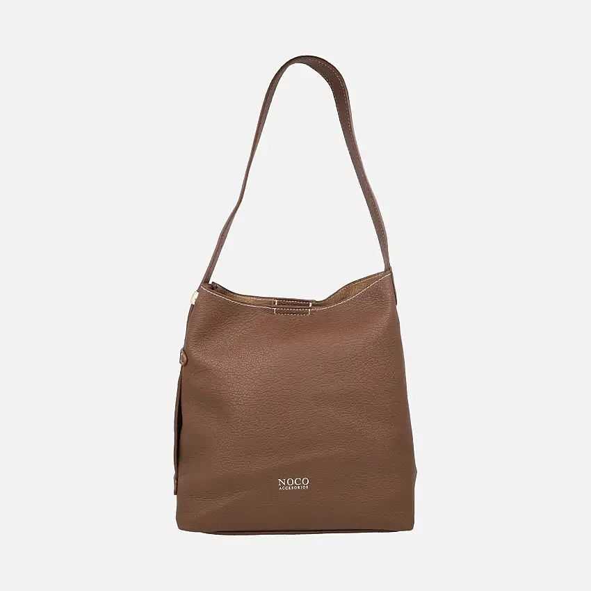 Bolsos para hombro efecto piel con neceser interior