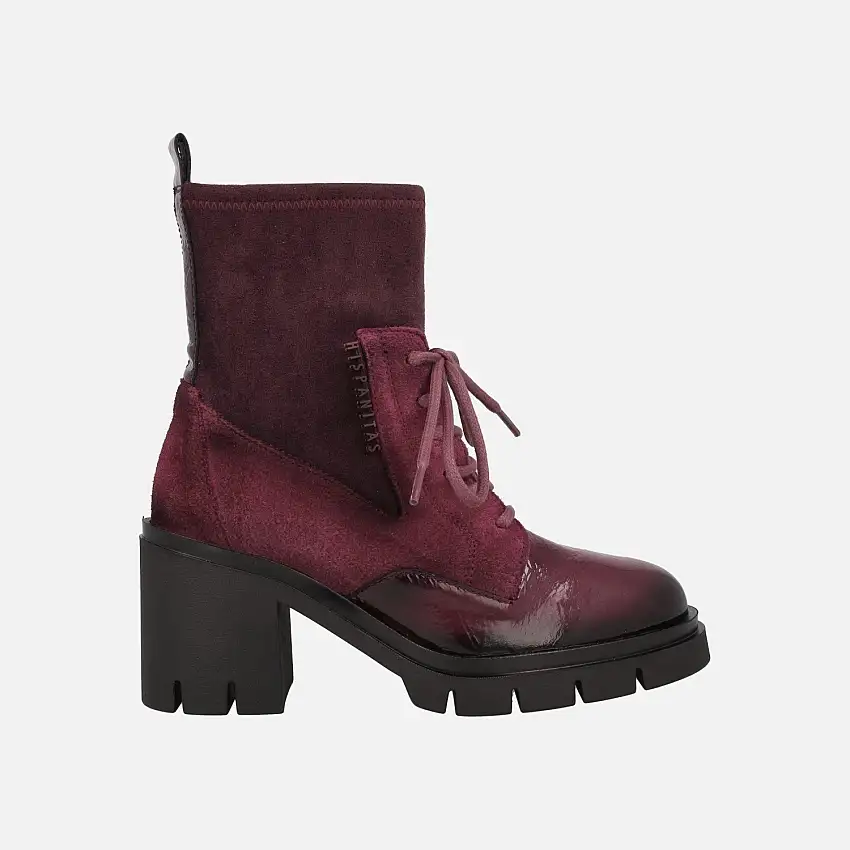 Botines de cordones Zurich en combinado multi material