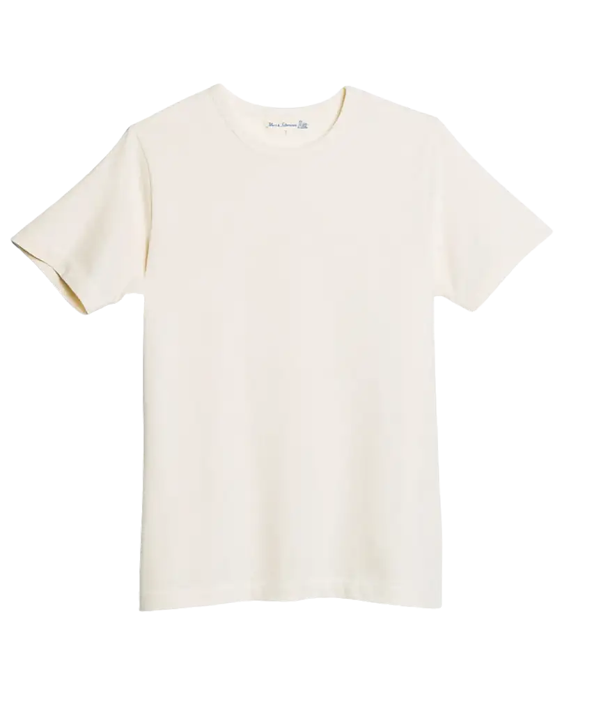 Camiseta MERZ B SCHWANEN Clásica de Peso Medio con Tejido de Punto circular 215 Natural