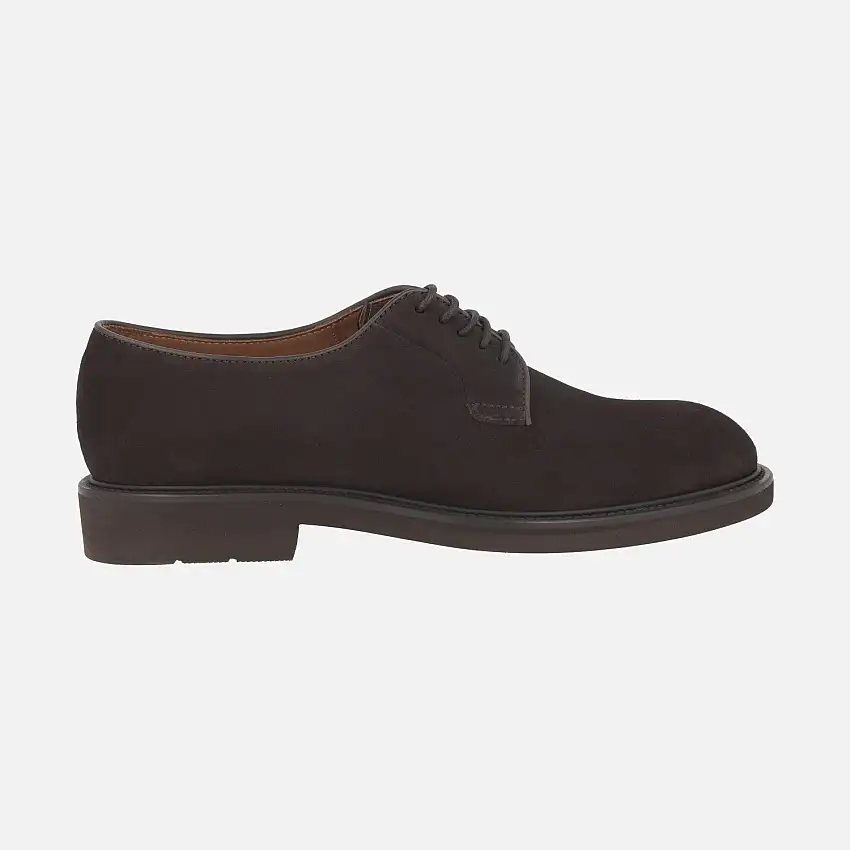Zapatos Derby Baltimore en ante moka con pala lisa