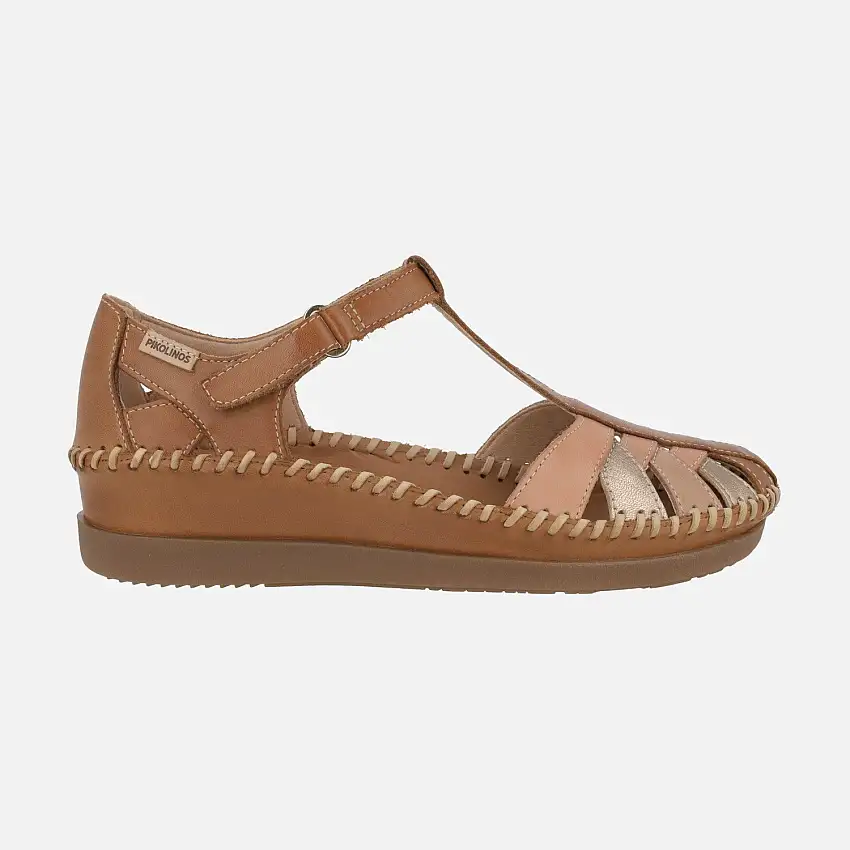 Sandalias semi abiertas en combinado de color Cadaques