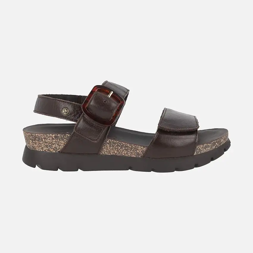 Sandalias para mujer Panama jack Sara en piel napa marrón