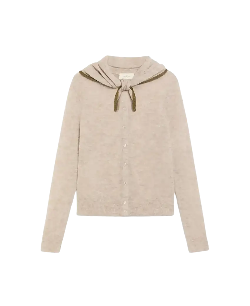 Set de Cárdigan y Pañuelo ESE O ESE Taupe