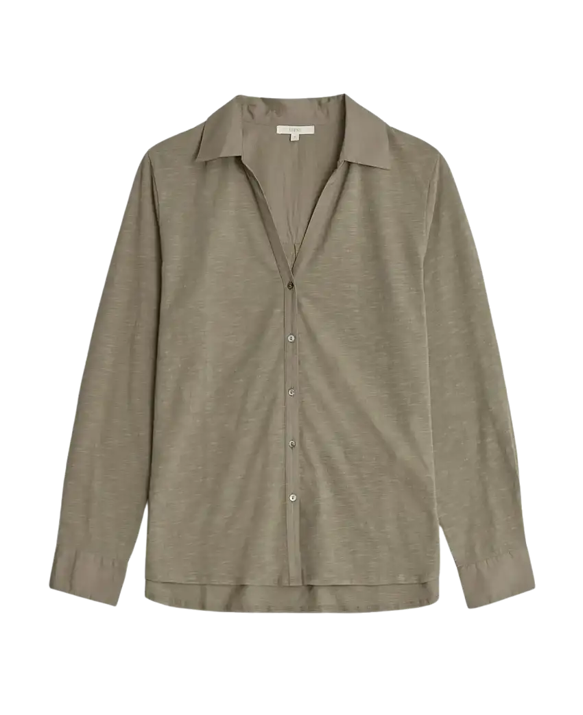 Camisa Larga YERSE Giulia Caqui