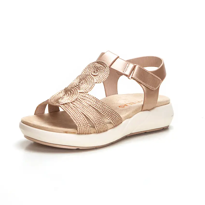 Doctor Cutillas 31402 Sandalia plataforma circulos bronce