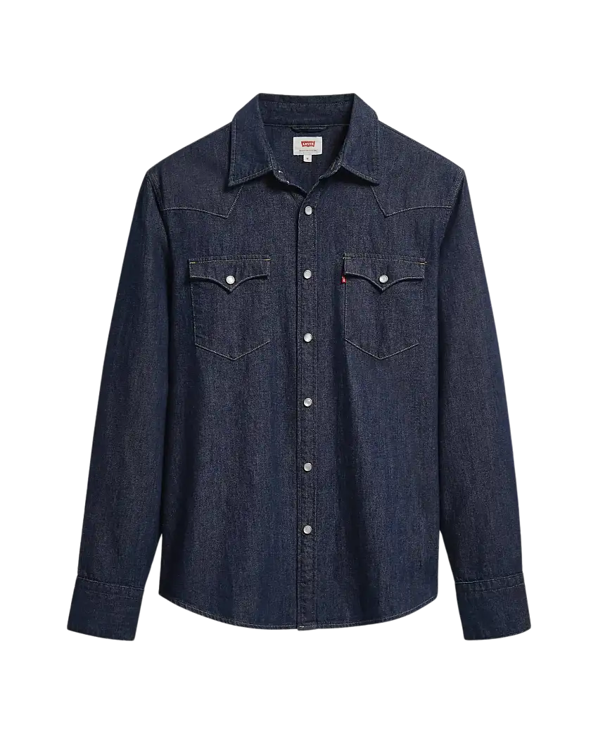 Camisa LEVI'S® Estándar Western Barstow Red Cast Rinse Marbled