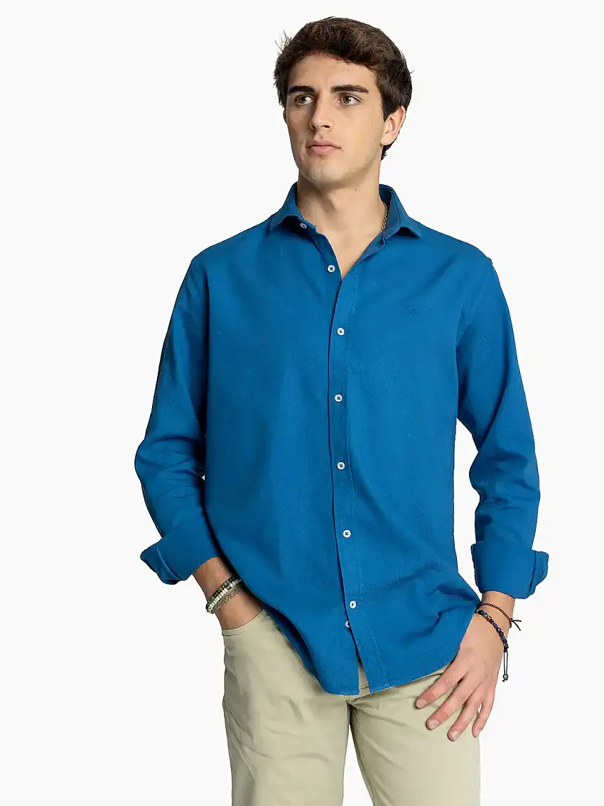 Camisa MEDUSA BAY Piqué Azul Índigo