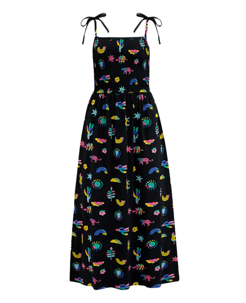 Vestido SUGARHILL Willa Black Summer Joy