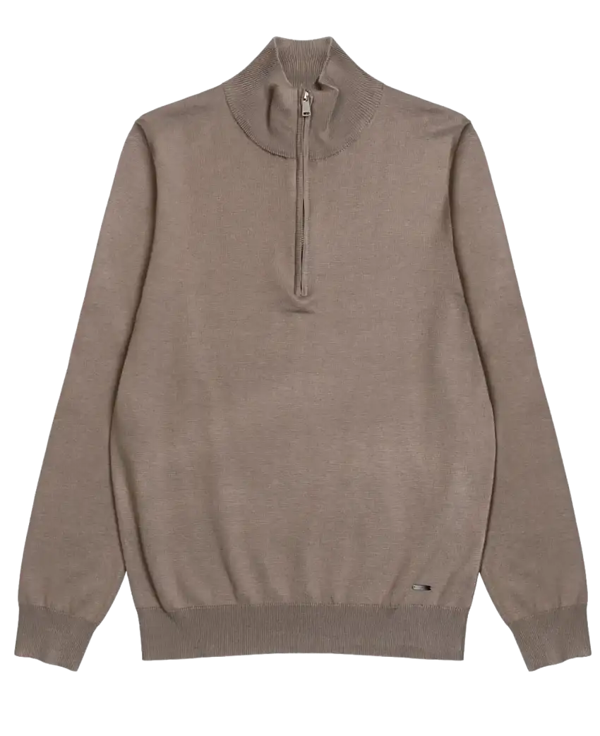 Jersey GIANNI LUPO GL35136GZ Cremallera Camel