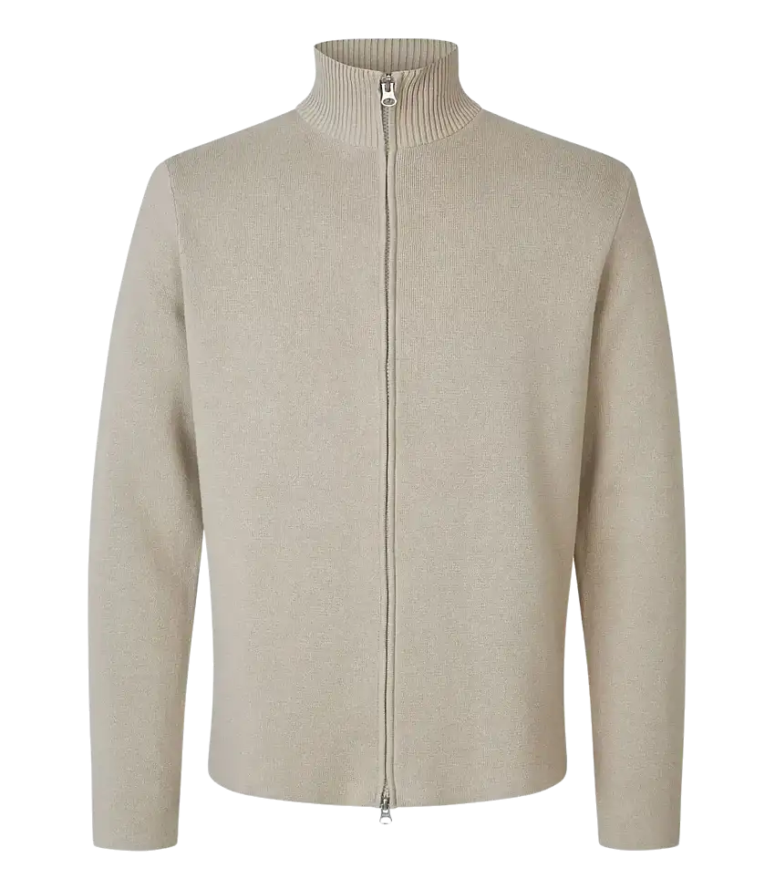 Chaqueta de Punto Samsøe Saniklas Full Zip 15333 Abbey Stone