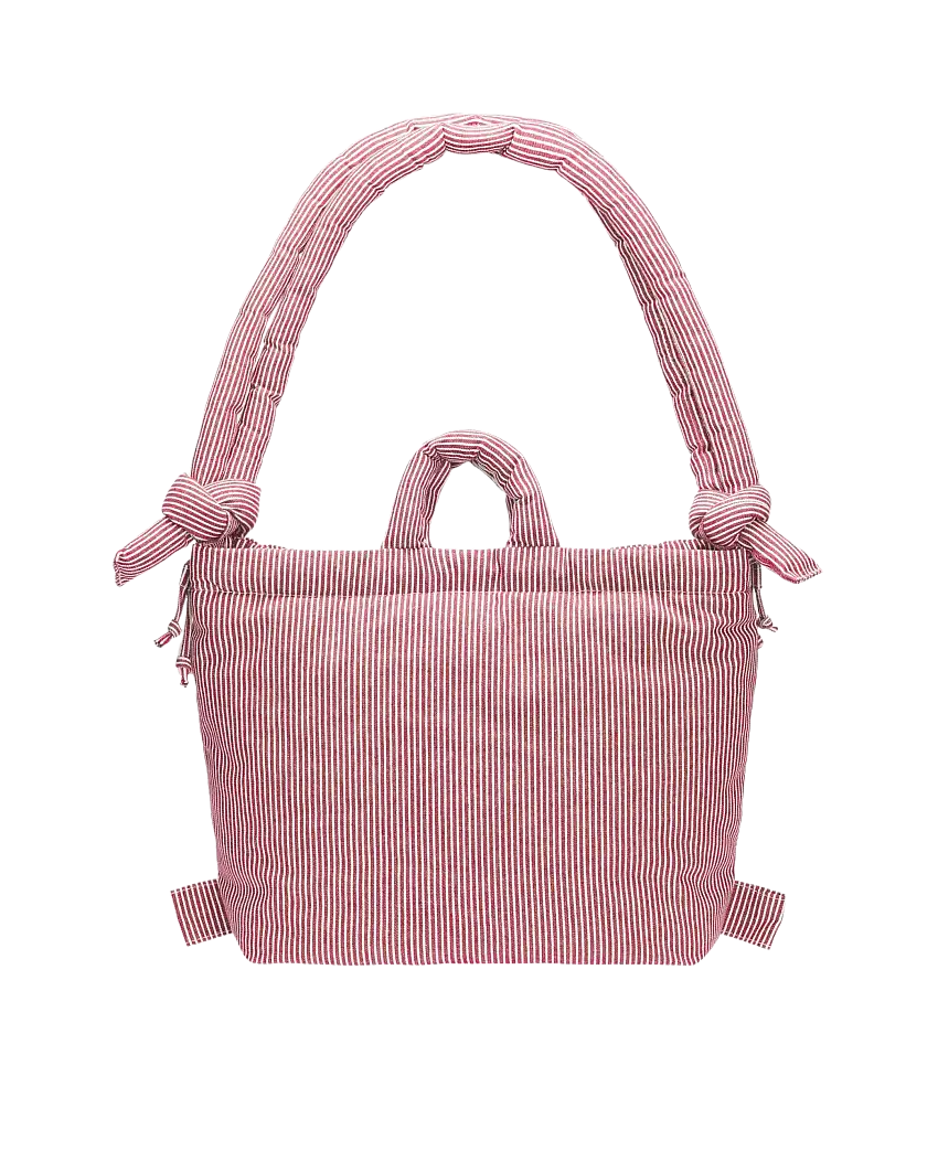 Bolso Mochila ÖLEND Ona Cotton Soft Bag Red Stripes