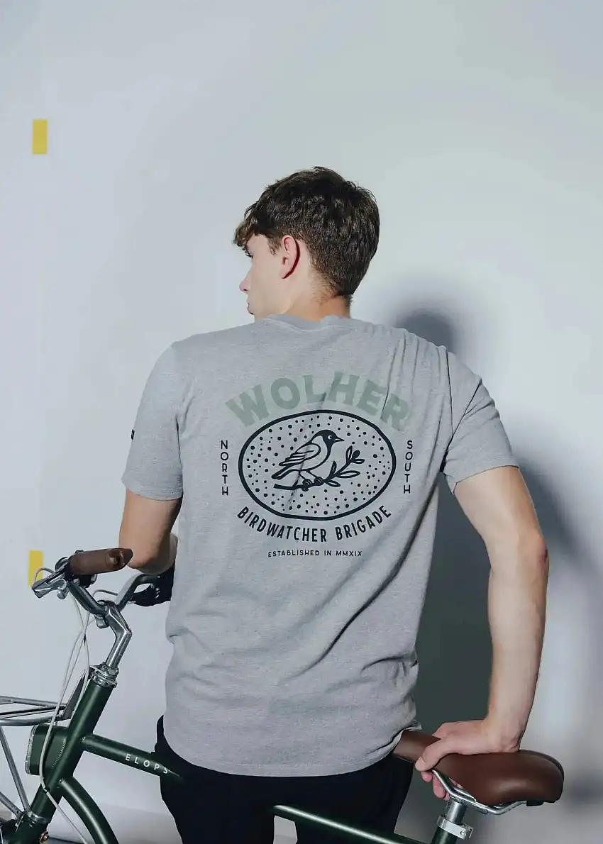 Camiseta WOLHER Birdwatcher Grey
