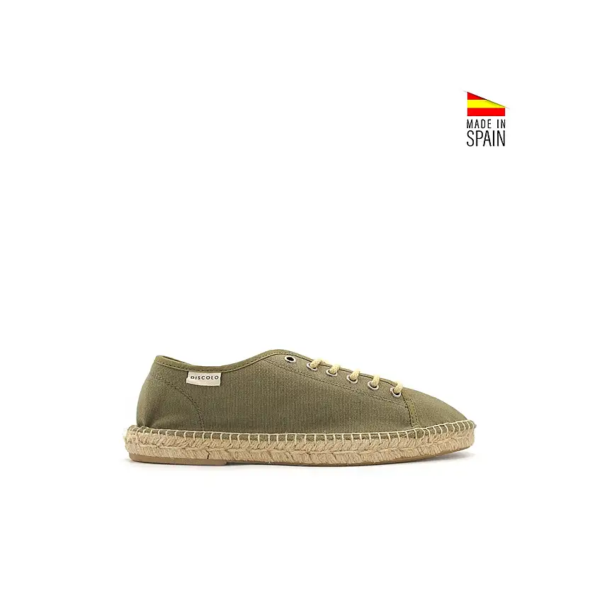 Alpargata cordones khaki