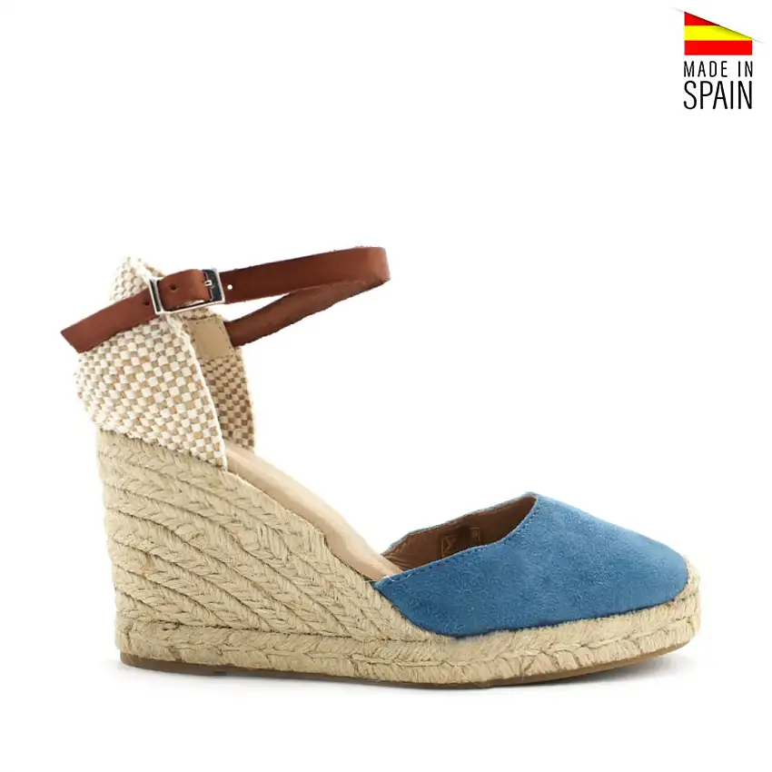 Alpargata de cuña aitanac azul