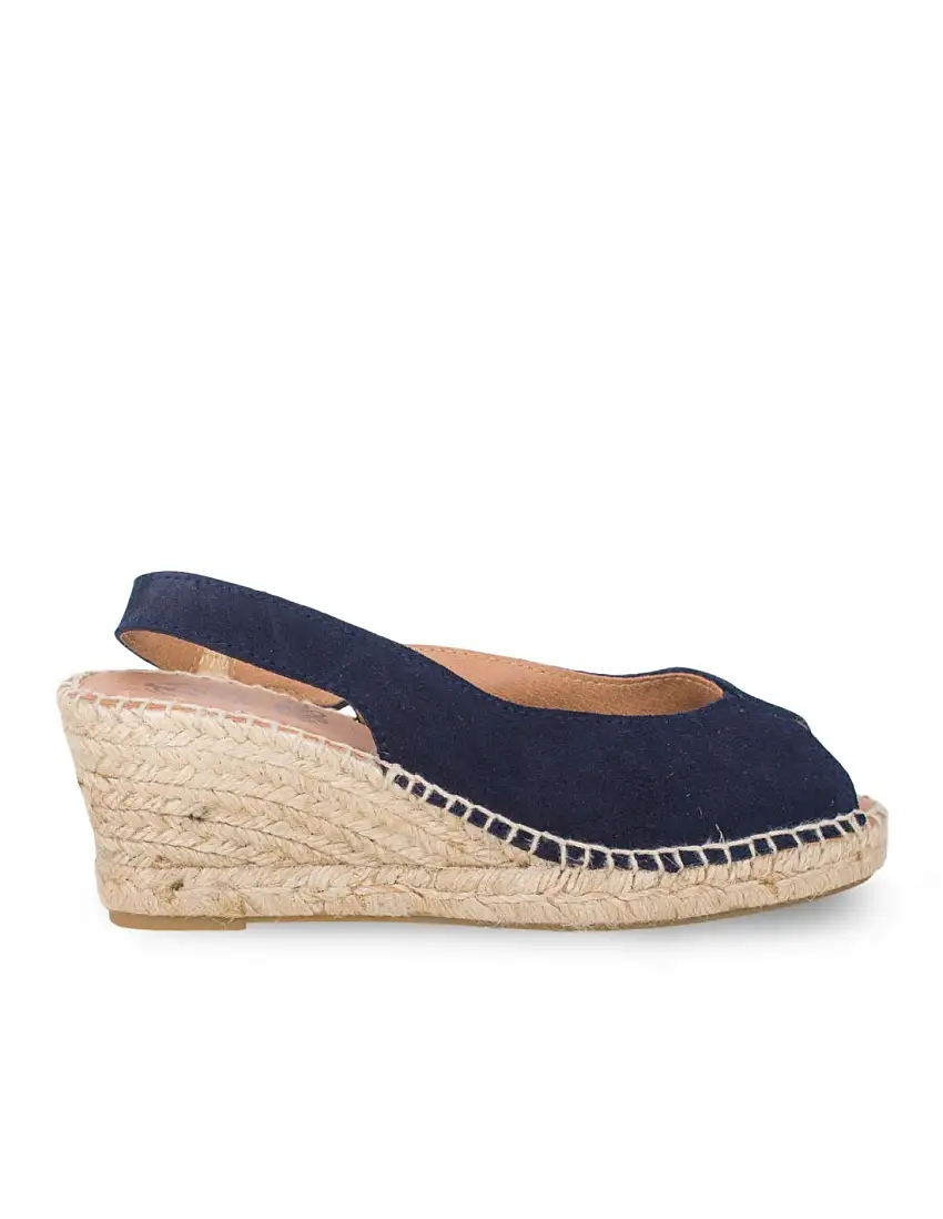 Alpargata Peep Toe Azul Marino PERA LIMONERA