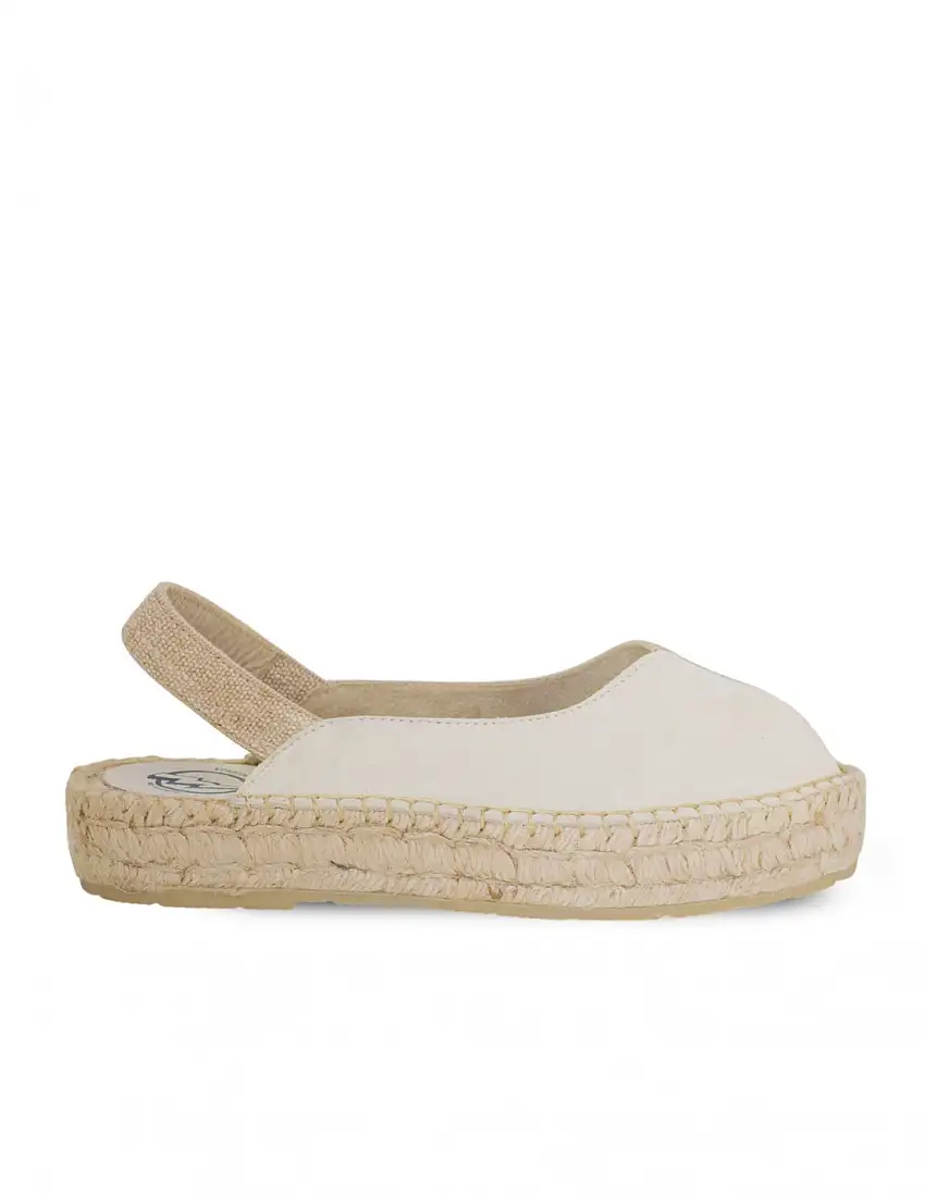Alpargata Plataforma Peep Toe Crudo PERA LIMONERA
