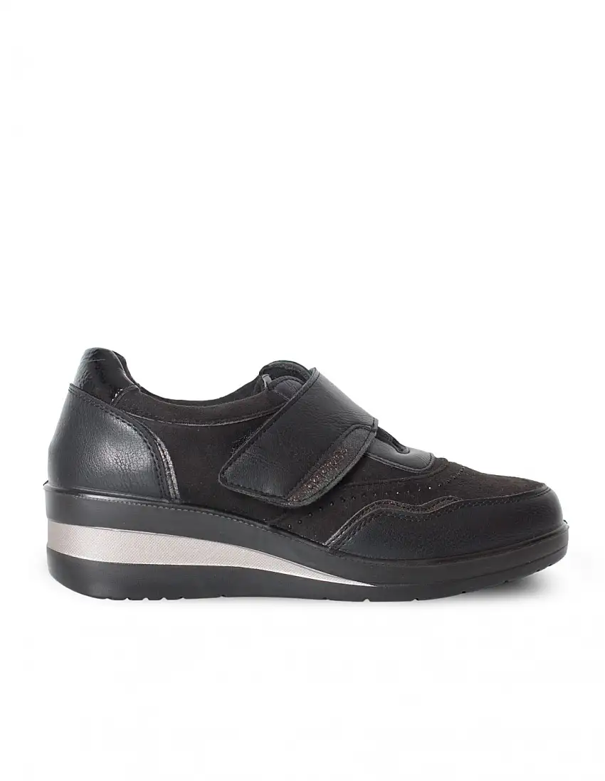 AMARPIES Deportivo Cuña Velcro Negro