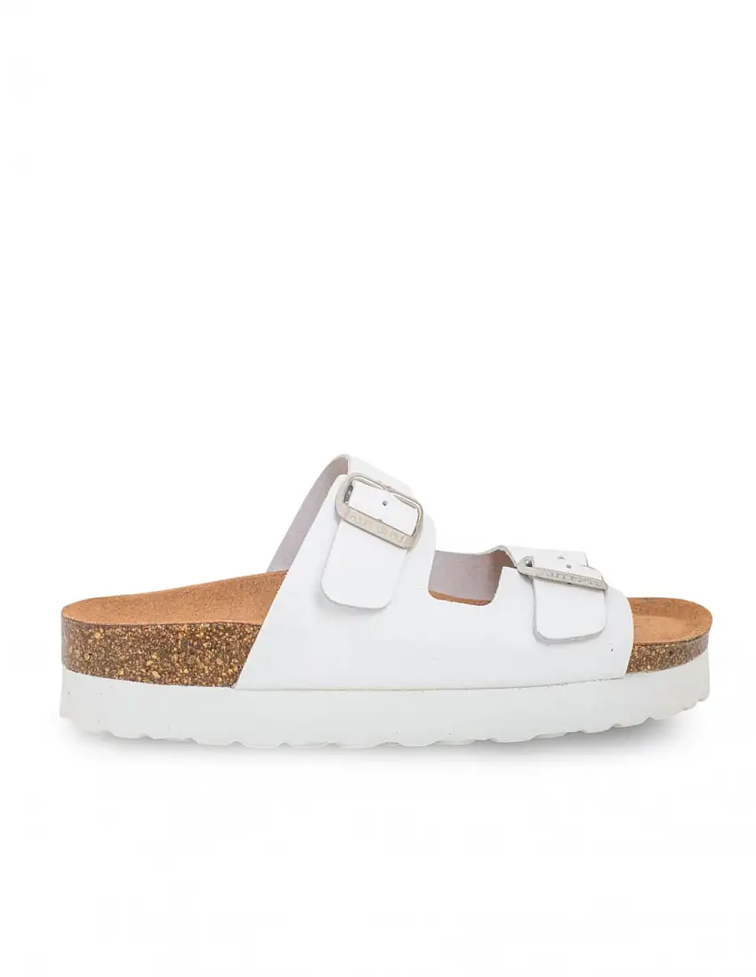 AUTENTI Sandalia Corcho Plataforma Blanco